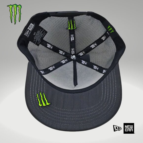 Hat Snapback New Era Black Mesh 9FORTY Box & Sticker - Picture 3 of 5